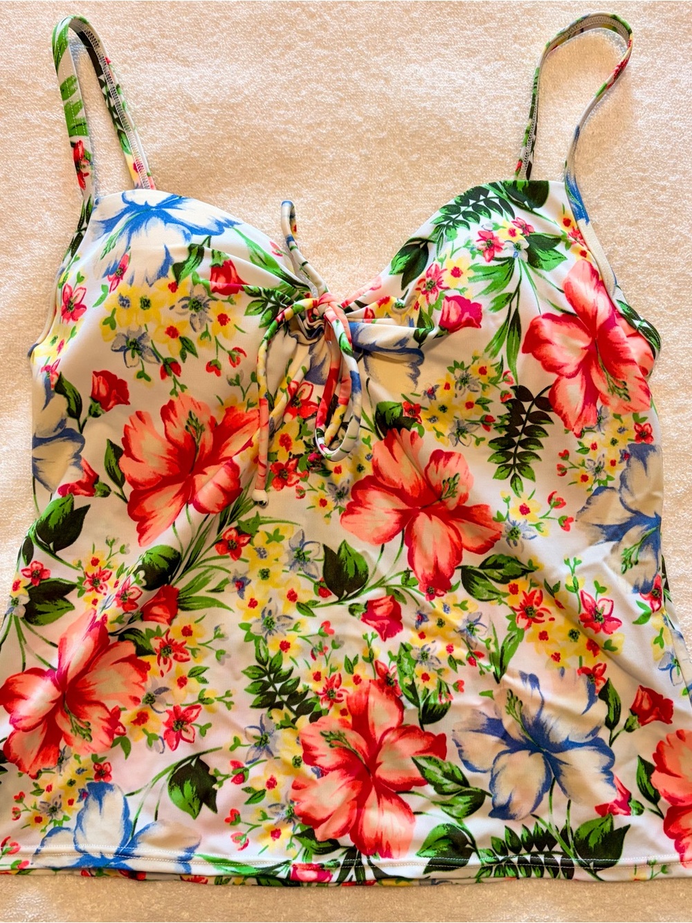 Victoria's Secret Floral Swim Tankini Top - Pink, Green, Blue